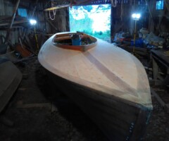 New canvas deck for Hanko class dinghy from 1930s