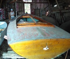 New canvas deck for Hanko class dinghy from 1930s