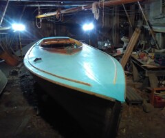 New canvas deck for Hanko class dinghy from 1930s