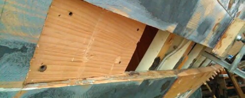 Planking & frame repairs on 30ft classic cutter for BEN HARRIS & CO