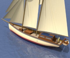 Preliminary design of 20m coastal cargo schooner for sustainable trading initiatives