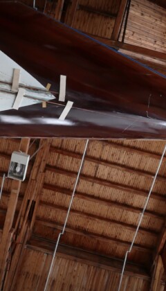 Repairs on classic 8mR yacht for RUISSALON TELAKKA - ÅBO BÅTVARF